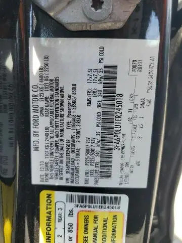 2014 FORD FUSION SE HYBRID  