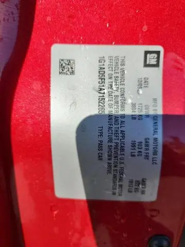 2010 CHEVROLET COBALT 1LT  