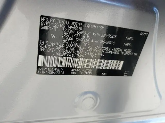 2017 TOYOTA RAV4 HV LIMITED  