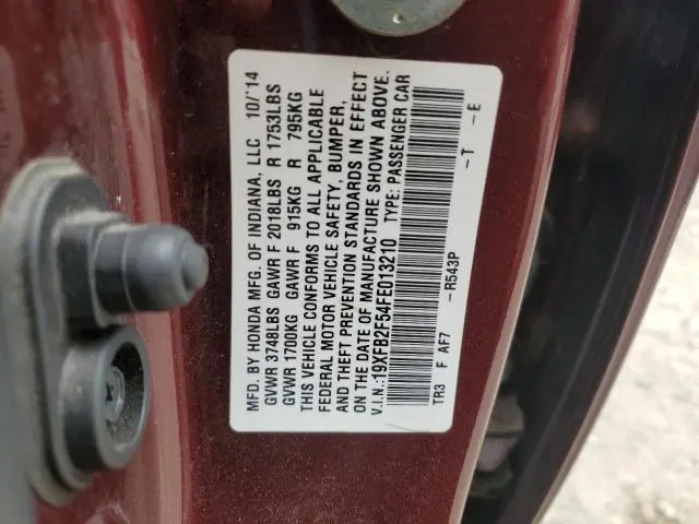 2015 HONDA CIVIC LX  