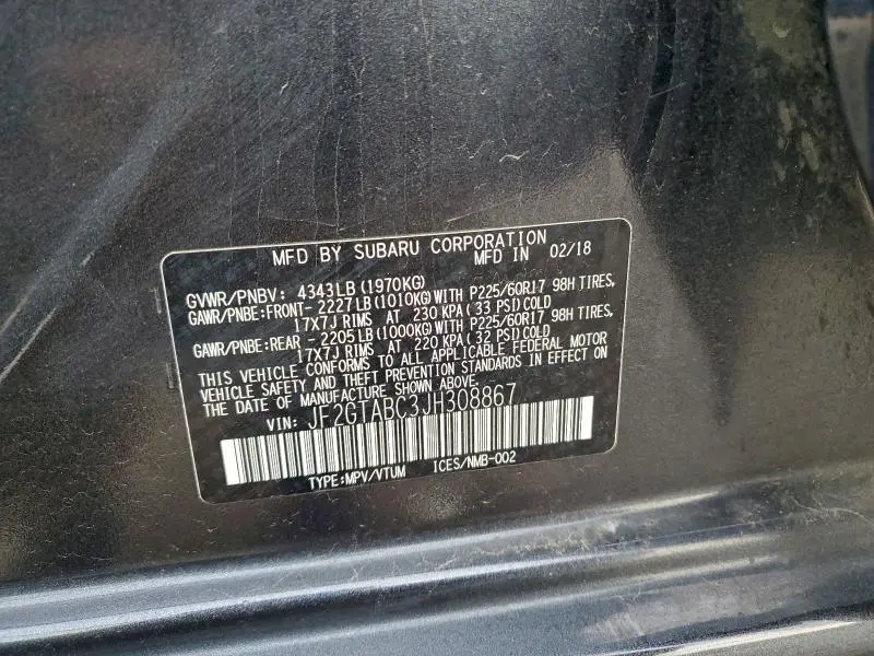 2018 SUBARU CROSSTREK PREMIUM  