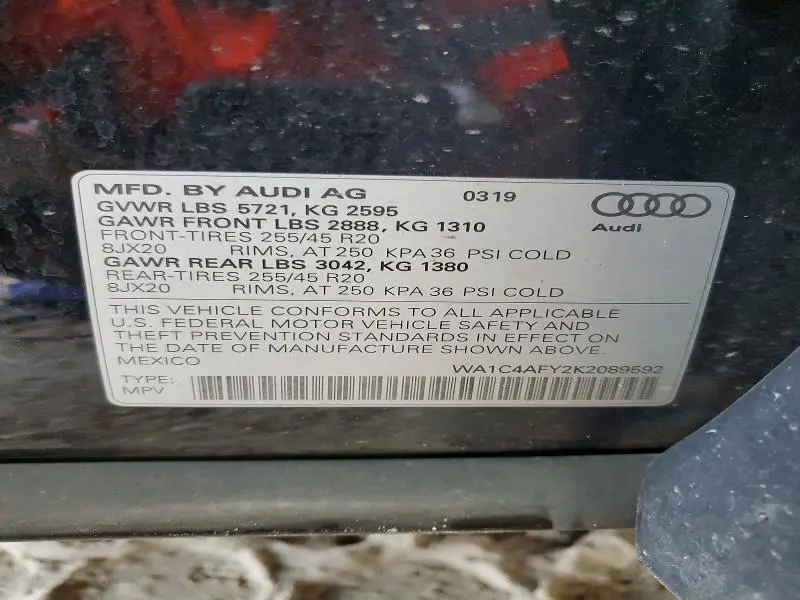 2019 AUDI SQ5 PRESTIGE  