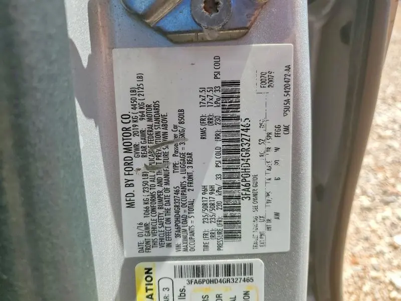 2016 FORD FUSION SE  