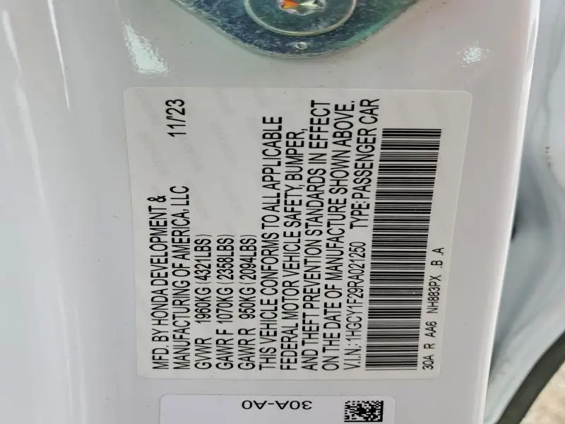 2024 HONDA ACCORD LX  