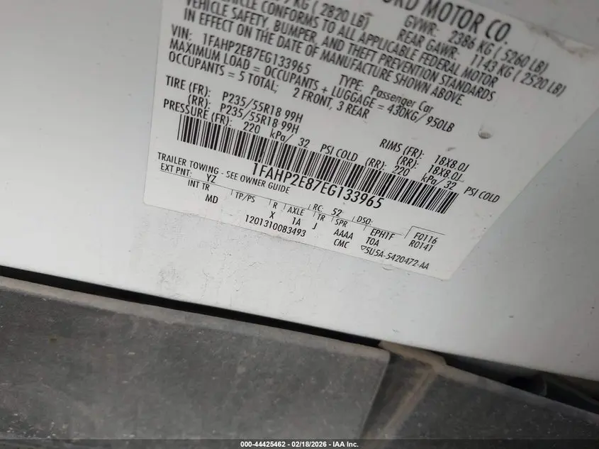 2014 FORD TAURUS SEL