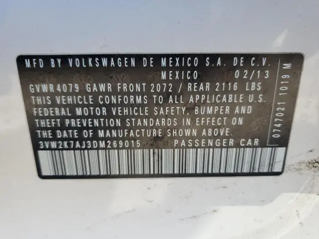 2013 VOLKSWAGEN JETTA BASE  