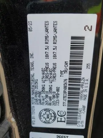 2023 TOYOTA TUNDRA CREWMAX LIMITED  