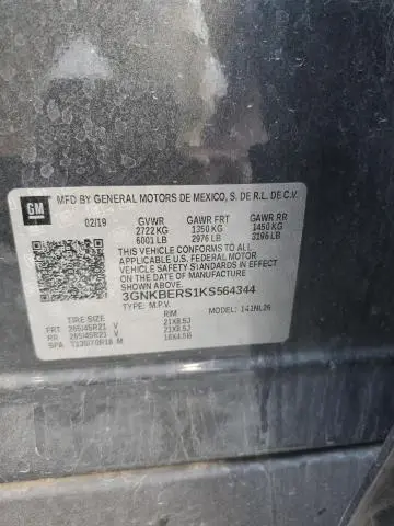 2019 CHEVROLET BLAZER RS  