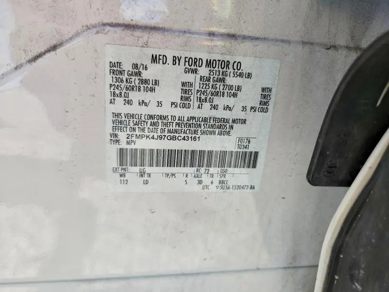 2016 FORD EDGE SEL  