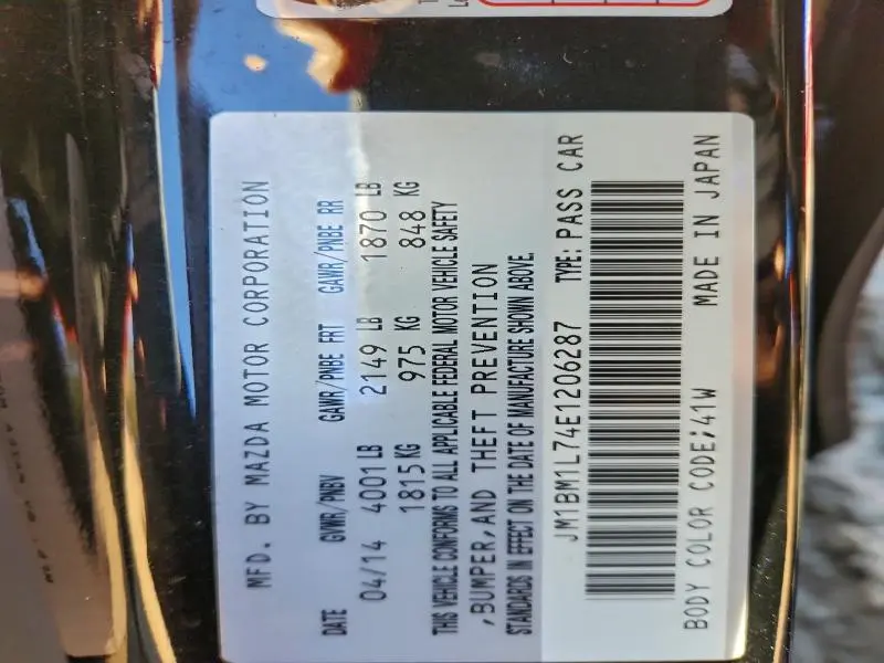 2014 MAZDA 3 TOURING  