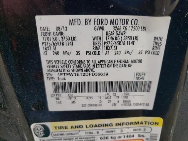 2013 FORD F-150   
