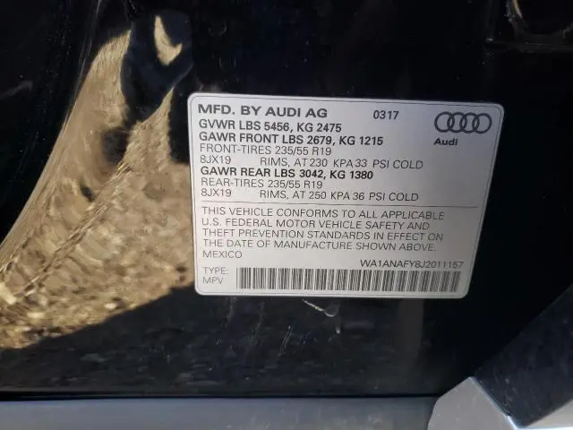 2018 AUDI Q5 PREMIUM  