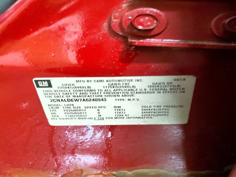 2010 CHEVROLET EQUINOX LT  