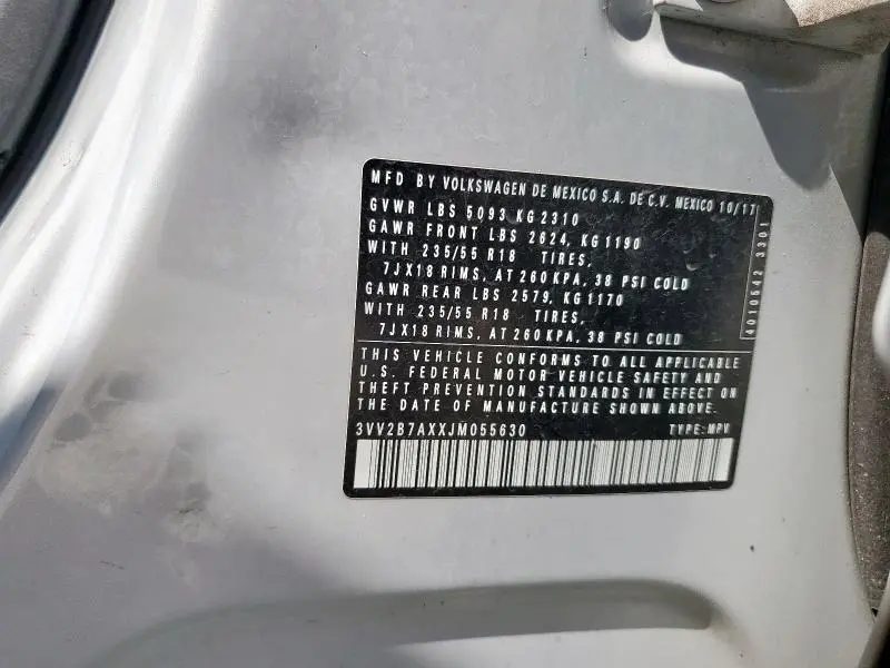 2018 VOLKSWAGEN TIGUAN SE  