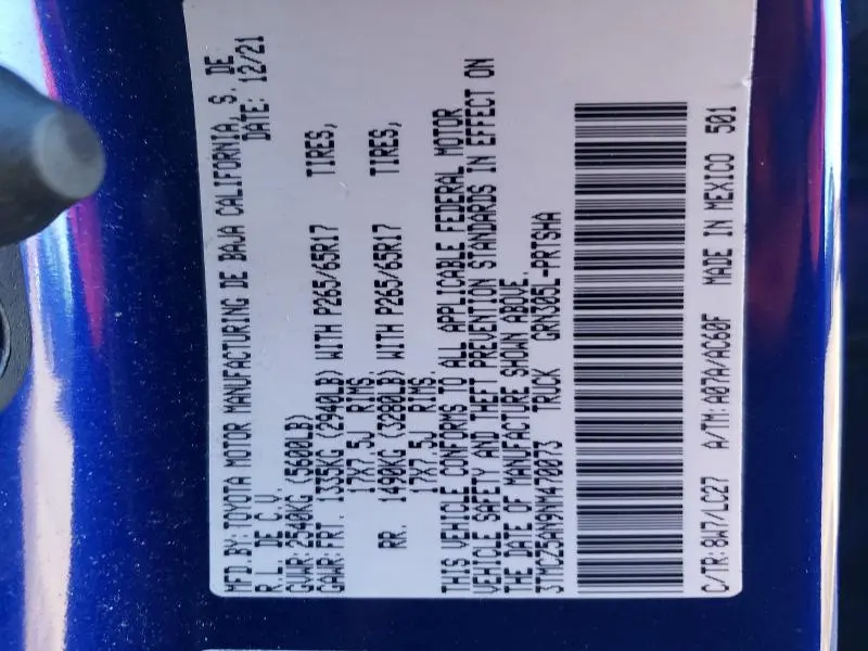 2022 TOYOTA TACOMA DOUBLE CAB  