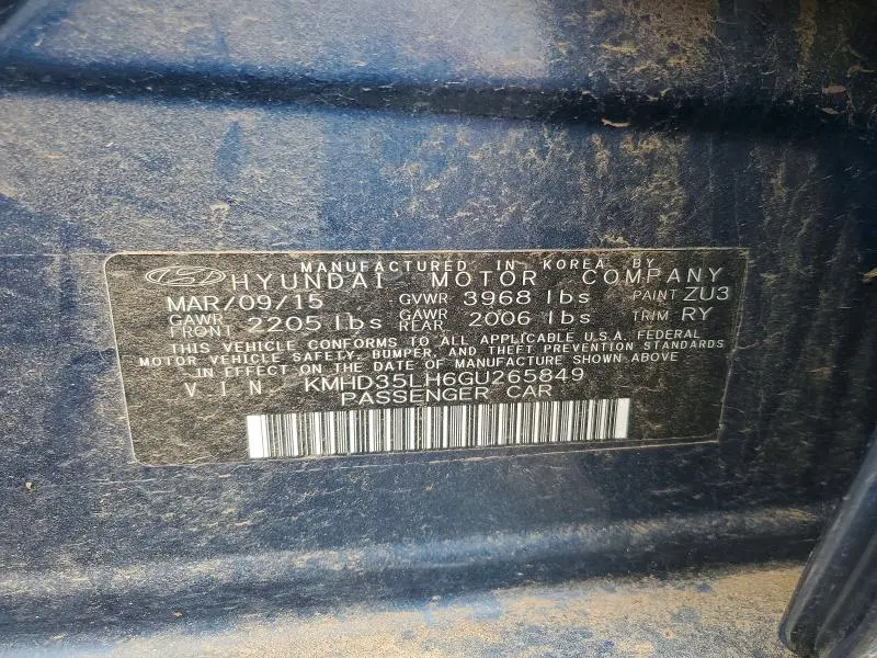 2016 HYUNDAI ELANTRA GT BASE  