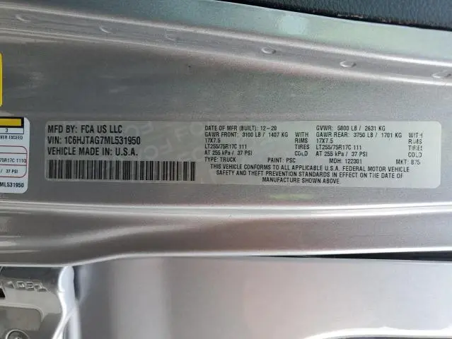 2021 JEEP GLADIATOR SPORT  