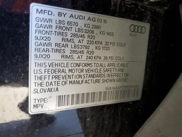 2017 AUDI Q7 PREMIUM  