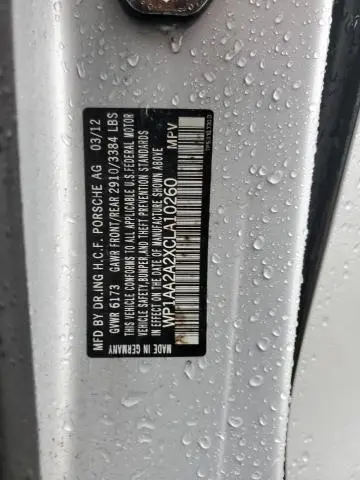 2012 PORSCHE CAYENNE   