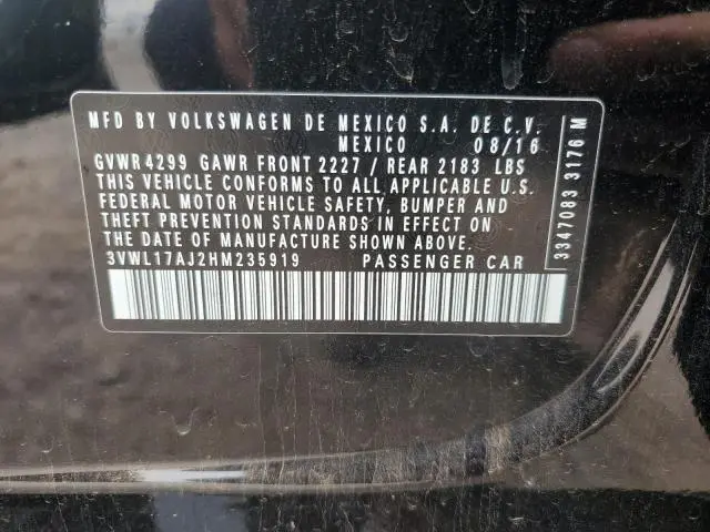 2017 VOLKSWAGEN JETTA SEL  