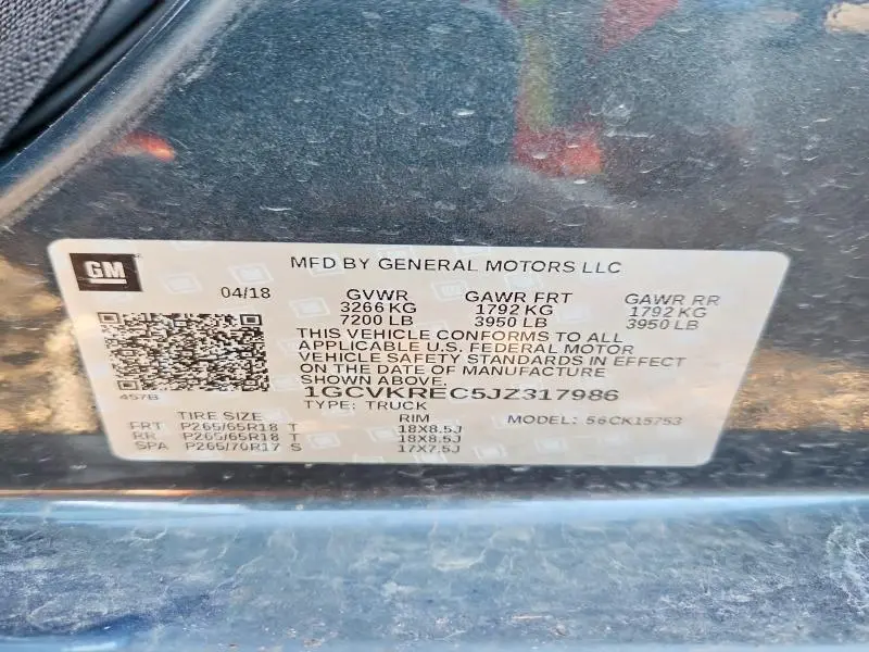 2018 CHEVROLET SILVERADO K1500 LT  