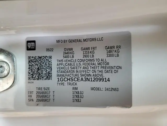 2022 CHEVROLET COLORADO LT  