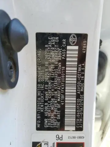 2015 TOYOTA CAMRY LE  