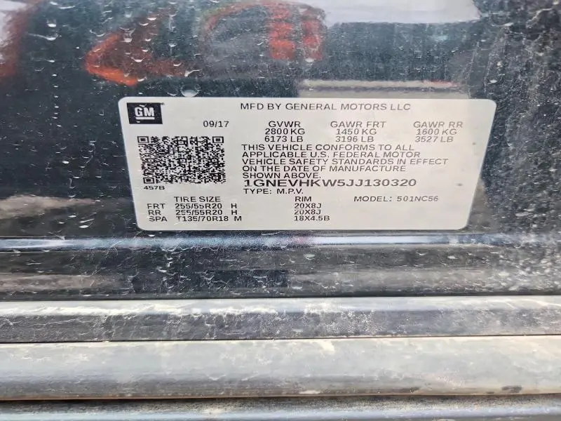 2018 CHEVROLET TRAVERSE LT  