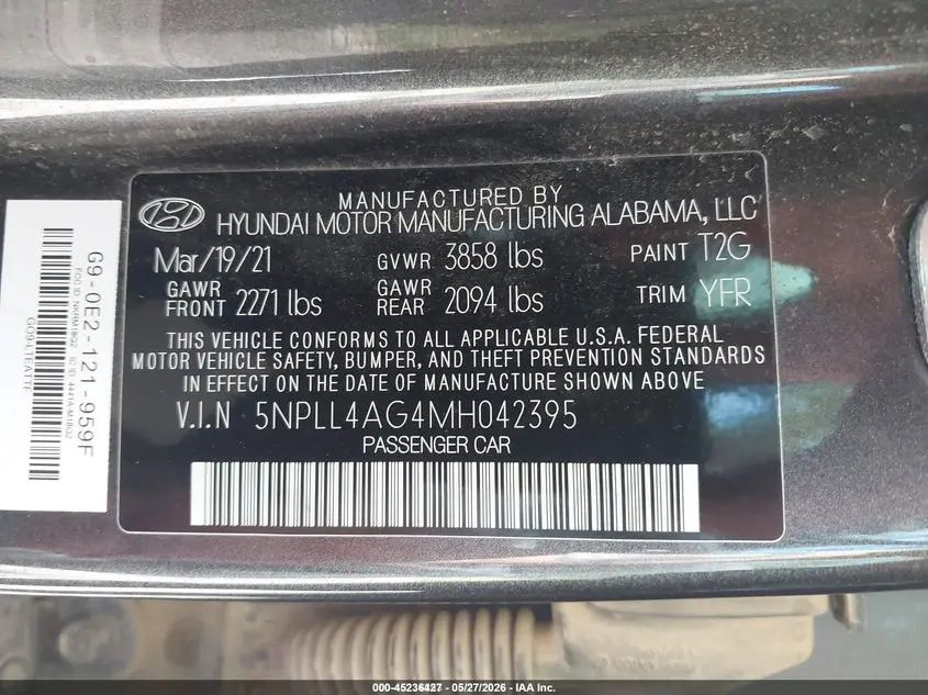 2021 HYUNDAI ELANTRA SE