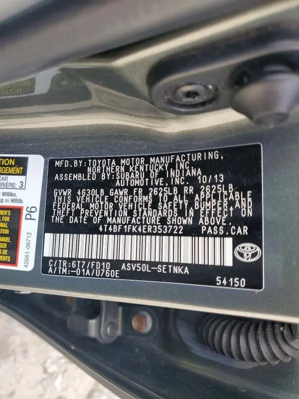 2014 TOYOTA CAMRY LE  