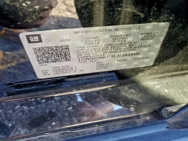 2020 CHEVROLET TAHOE K1500 LT  