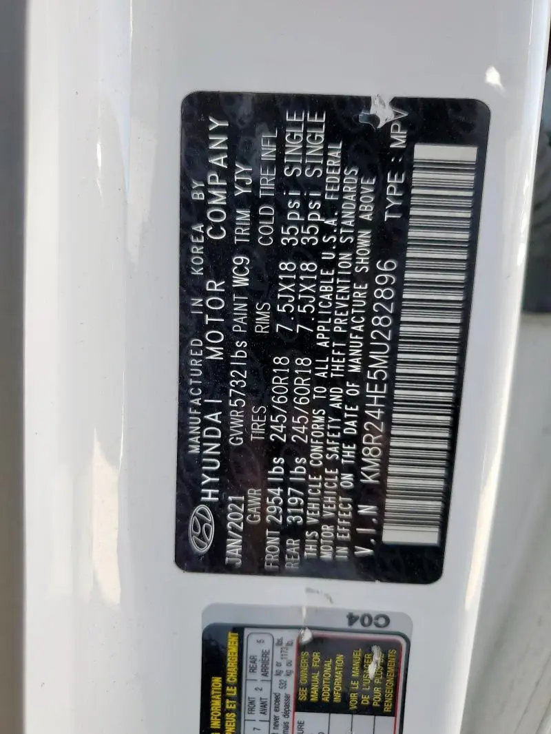 2021 HYUNDAI PALISADE SEL  