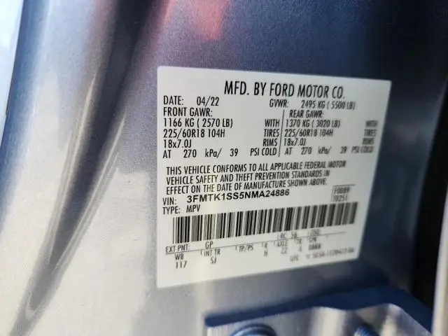 2022 FORD MUSTANG MACH-E SELECT