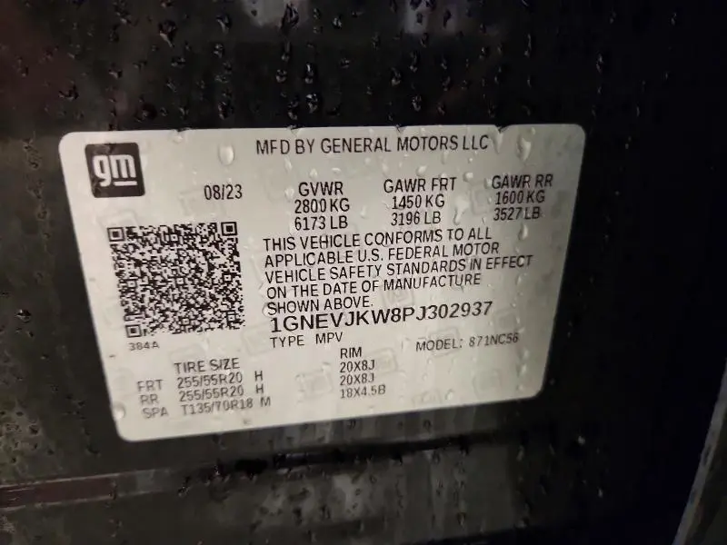 2023 CHEVROLET TRAVERSE RS  