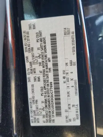 2016 FORD ESCAPE SE  