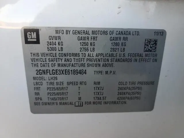 2014 CHEVROLET EQUINOX LT  