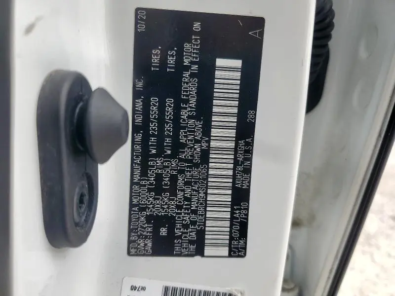 2021 TOYOTA HIGHLANDER HYBRID PLATINUM  