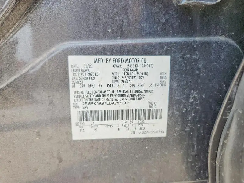 2020 FORD EDGE TITANIUM  