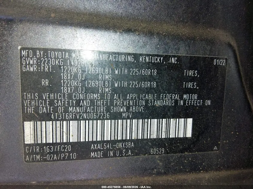 2022 TOYOTA RAV4 HYBRID SE