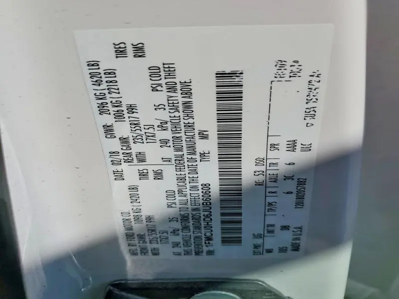 2018 FORD ESCAPE SEL  