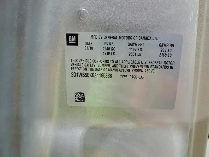 2010 CHEVROLET IMPALA LT  