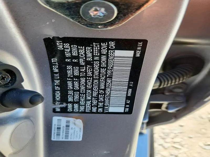2021 HONDA CIVIC SPORT  