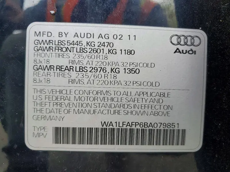 2011 AUDI Q5 PREMIUM PLUS  