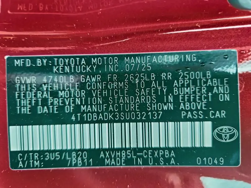 2025 TOYOTA CAMRY XSE  