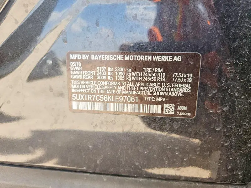 2019 BMW X3 SDRIVE30I  