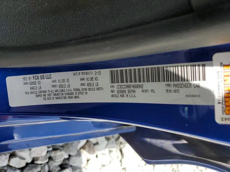 2015 CHRYSLER 200 LIMITED  