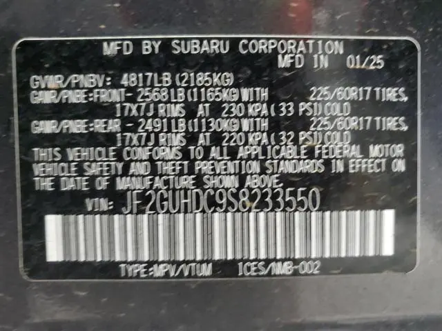 2025 SUBARU CROSSTREK PREMIUM  