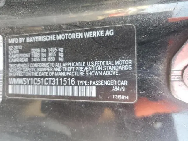 2012 MINI COOPER ROADSTER   