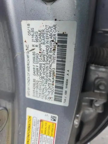 2018 HONDA ACCORD LX  