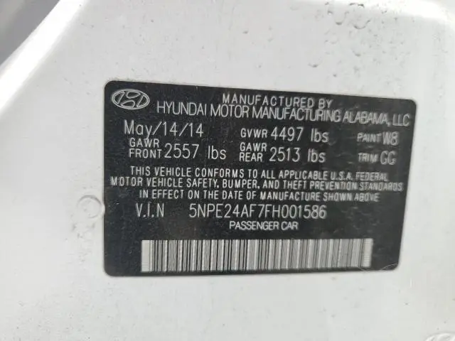2015 HYUNDAI SONATA SE  